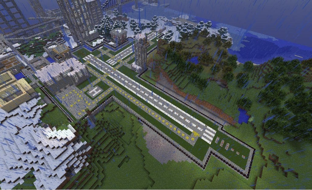 Minecraft Rural Runway Minecraft Airport Runway I've Recently Been Working On This Regional