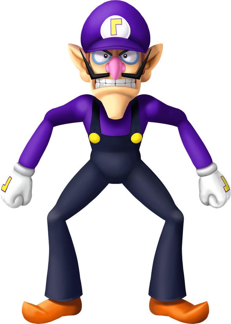 Waluigi Png (Front View Artwork) by ELYADENCRACK on DeviantArt