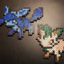 Glaceon and Leafeon - Pokemon Hama Beads