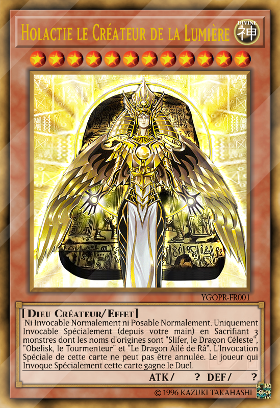 yugioh holactie card holactie the creator of light - not official english card