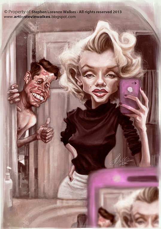 Marilyn Monroe and JFK, by Stephen Lorenzo Walkes