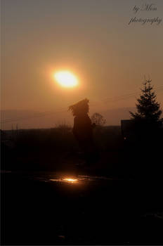 Jumping at sunset II.