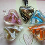 Glass Heart Pendants