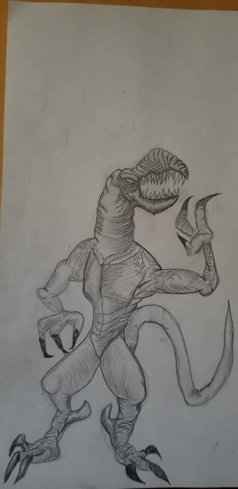 Man Riding Raptor Drawing Raptor Man Creature by JamesWoodley on DeviantArt