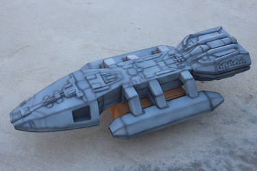 Wooden Battlestar WIP early with preshading