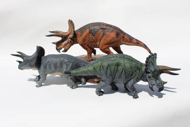 Triceratops model family group shot 01