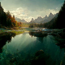 Clear Water Of Fusine Lake In Italian Alps By