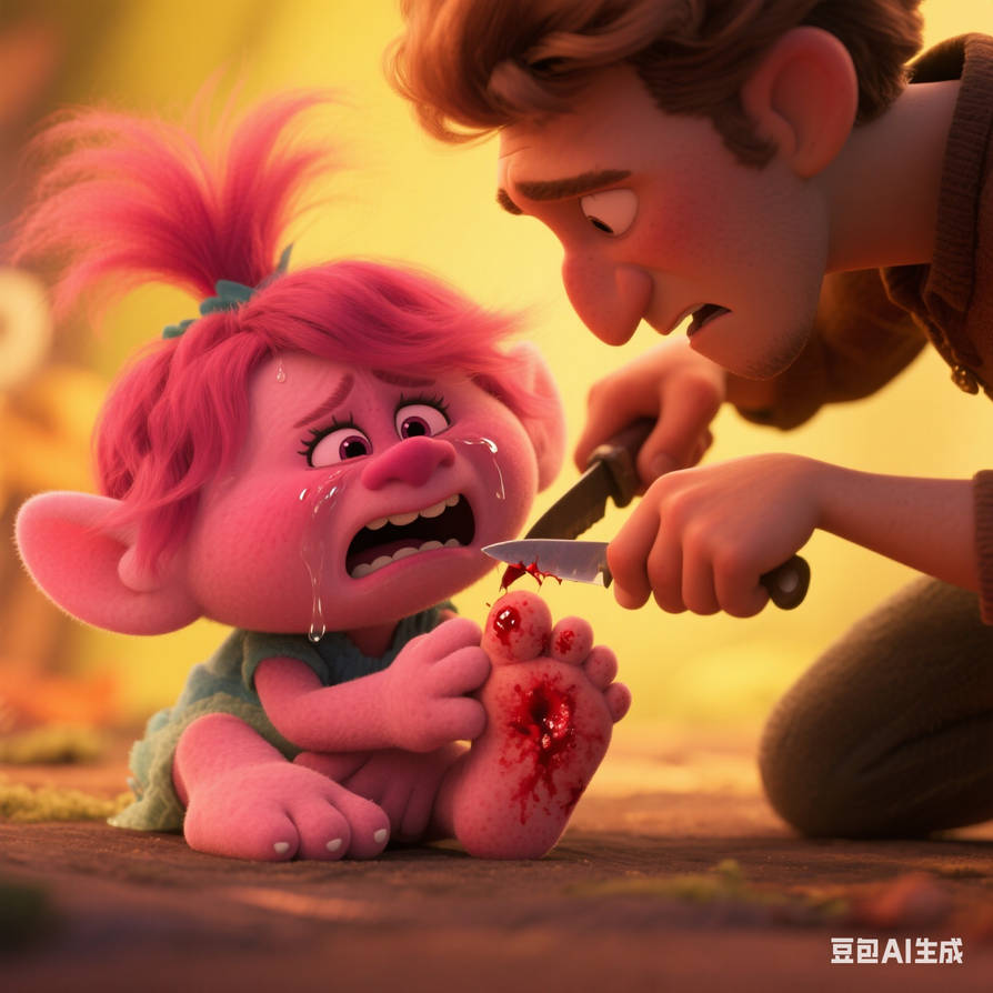 Trolls Queen poppy's stinky foot step on nail by Tojiko2025 on DeviantArt