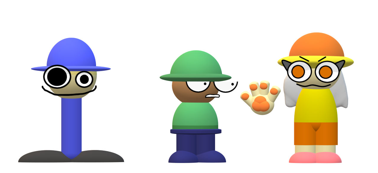 Brobgonal, barbu and sam in base forms by feetarecool12 on DeviantArt
