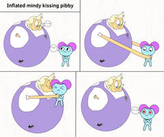 Inflated mindy kissing pibby