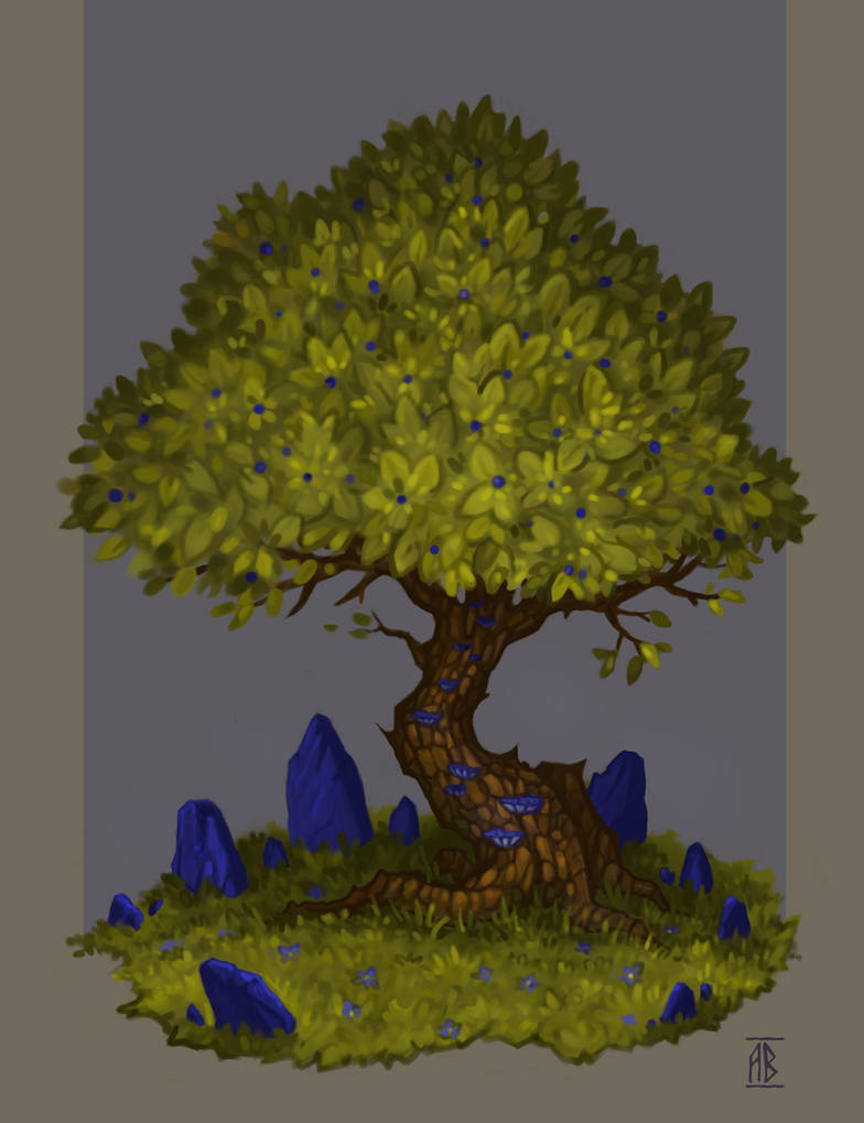 Dnd Blue Tree The tree by the blue stones by aleksandvagne on DeviantArt