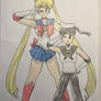 Sailor Moon and Sailor Black Hole sibling ship