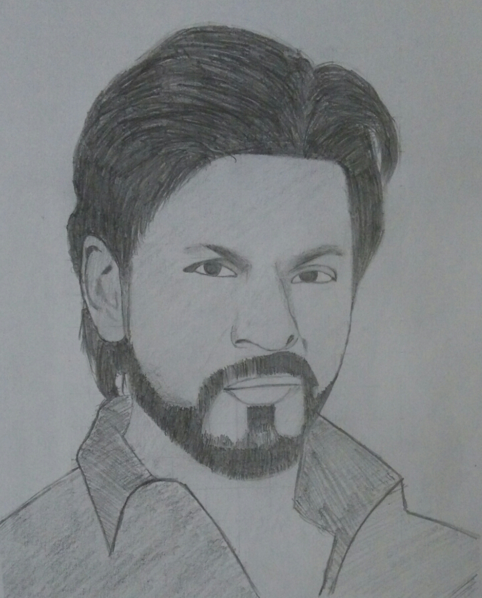 How To Draw Shahrukh Khan Step By Step // Full Sketch Outline Tutorial For Beginners - Youtube