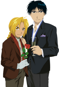 Edward Elric and Roy Mustang