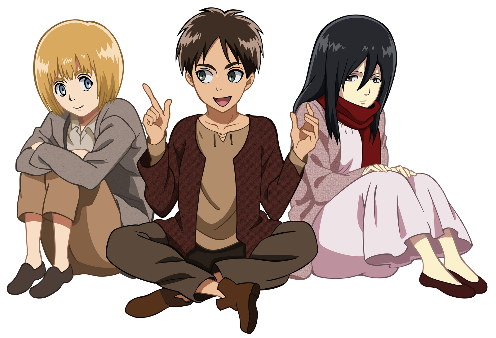 Armin-Eren-Mikasa kids