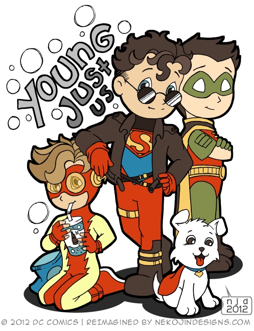 Young Justice - BFF by nekojindesigns