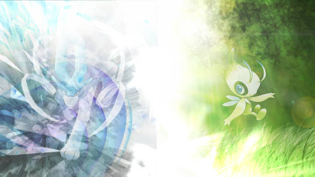 Pokemon Crystal Background - Suicune .vs. Celebi