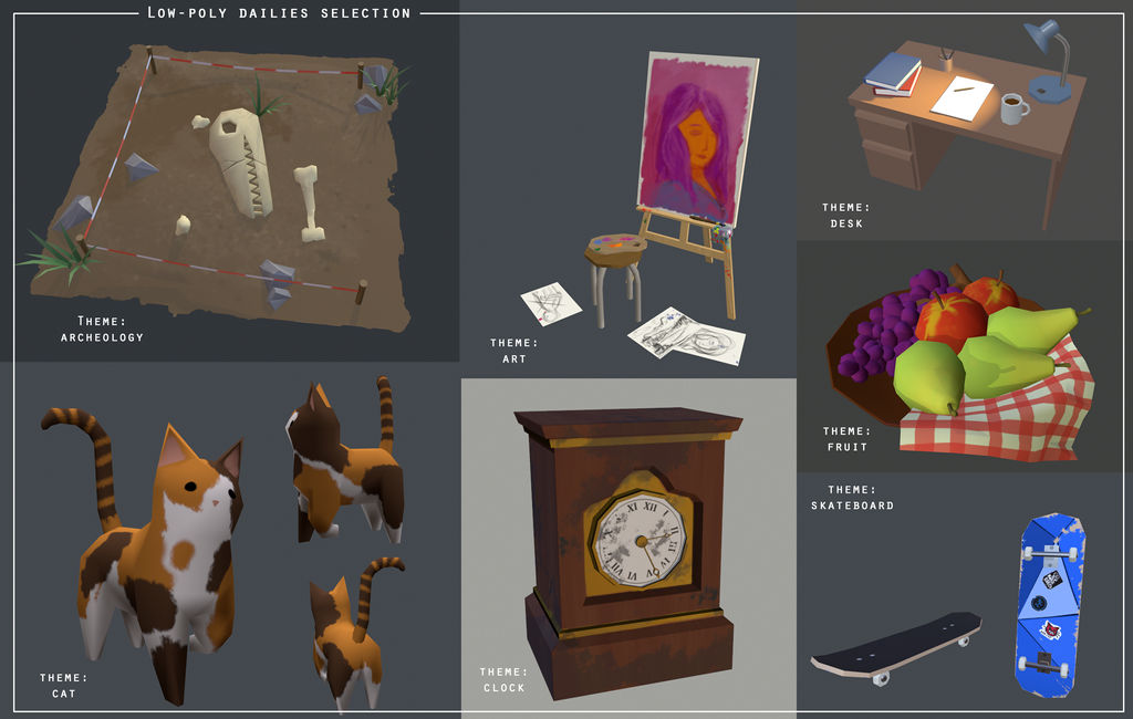 Low Poly dailies selection