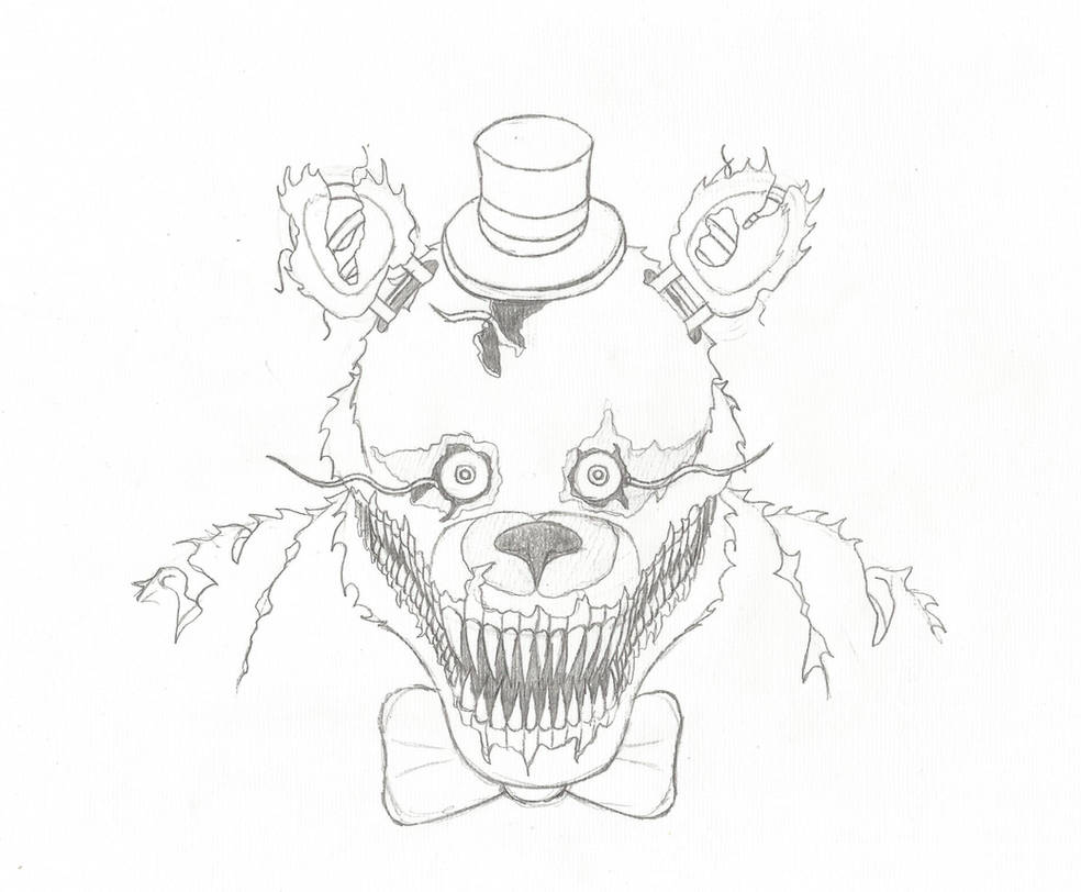 Nightmare Fredbear (sketch) by RodBMReis on DeviantArt
