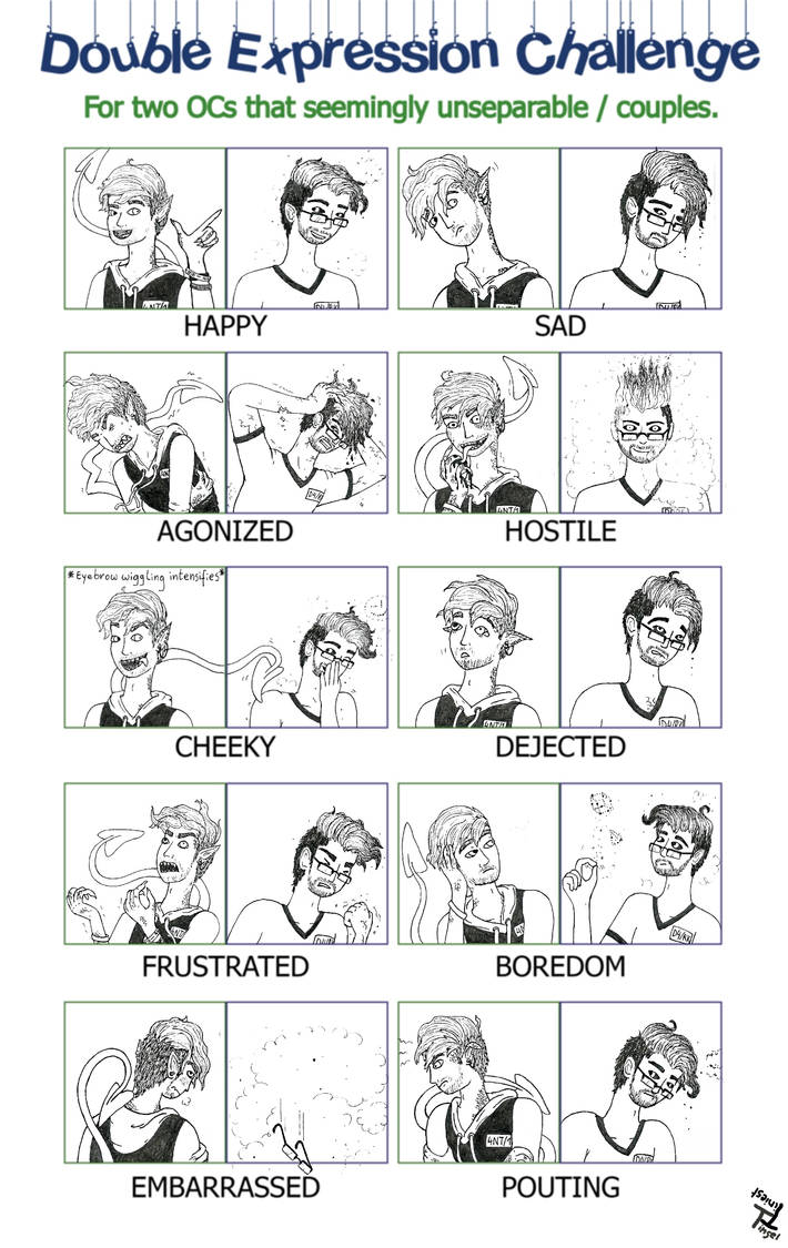 Parallel Expression Humor ~Meme~ Double Expression Challenge by TiniestTinsel on DeviantArt