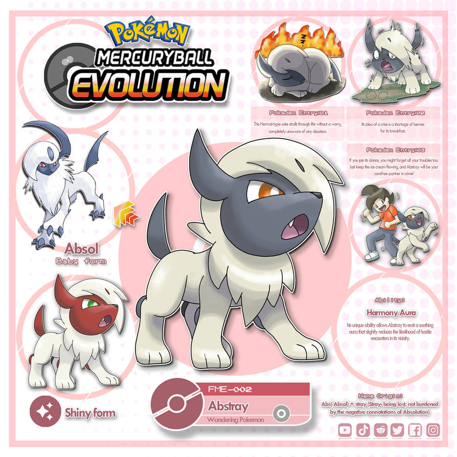 Abstray - Absol Baby form by MercuryBallxfusions on DeviantArt