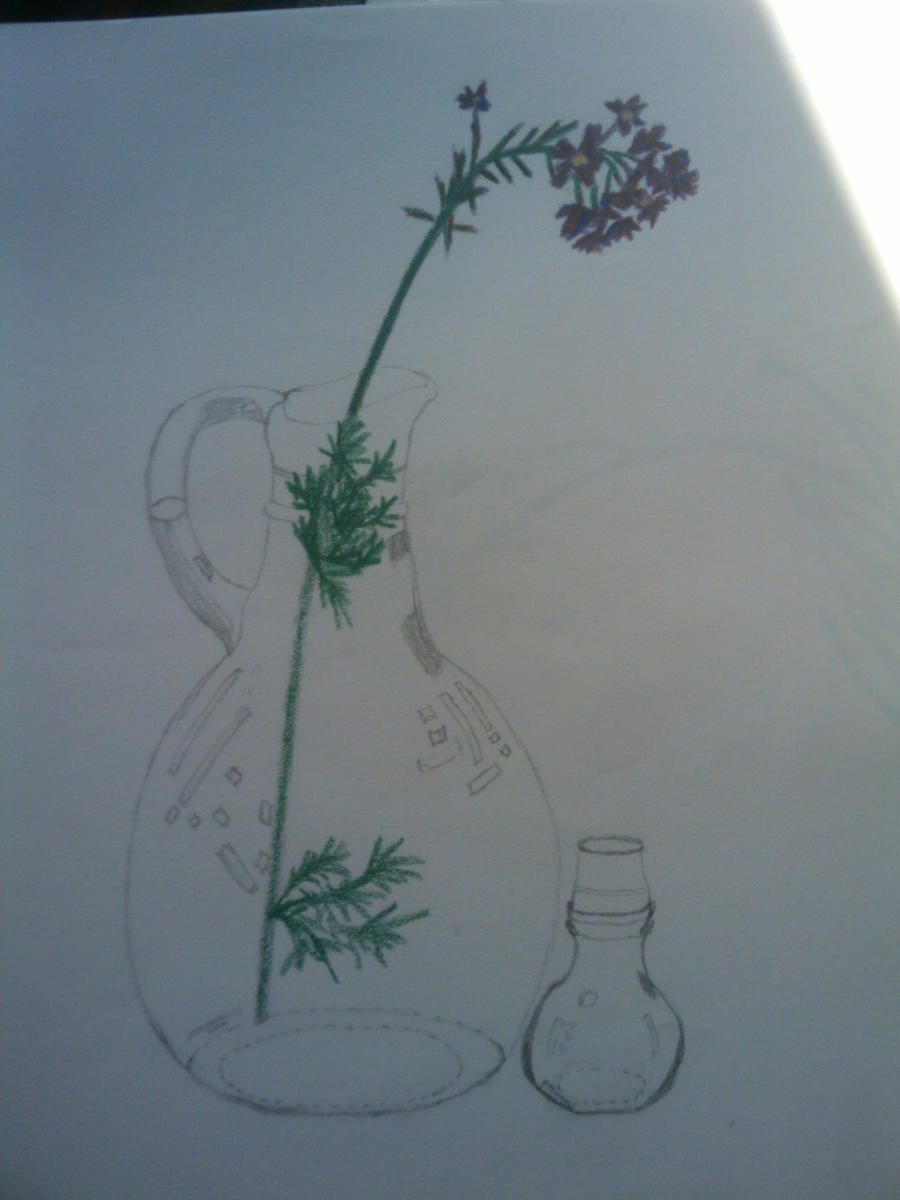 Flower and Glass Jar