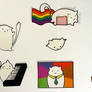 Fat Cat Meme Stickers