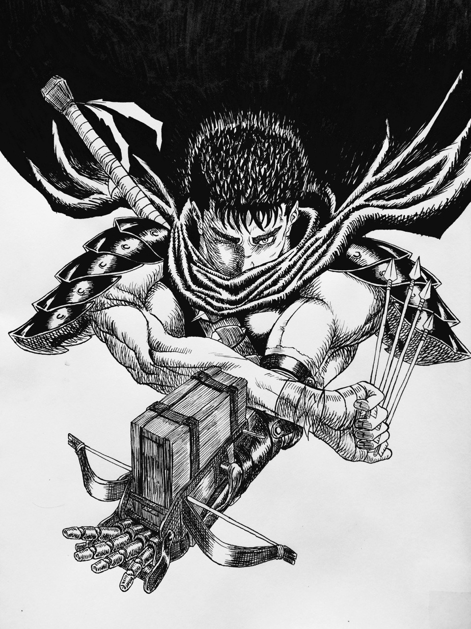 Guts (Berserk Volume 1 Cover Redrawn) by LordGuyis on DeviantArt