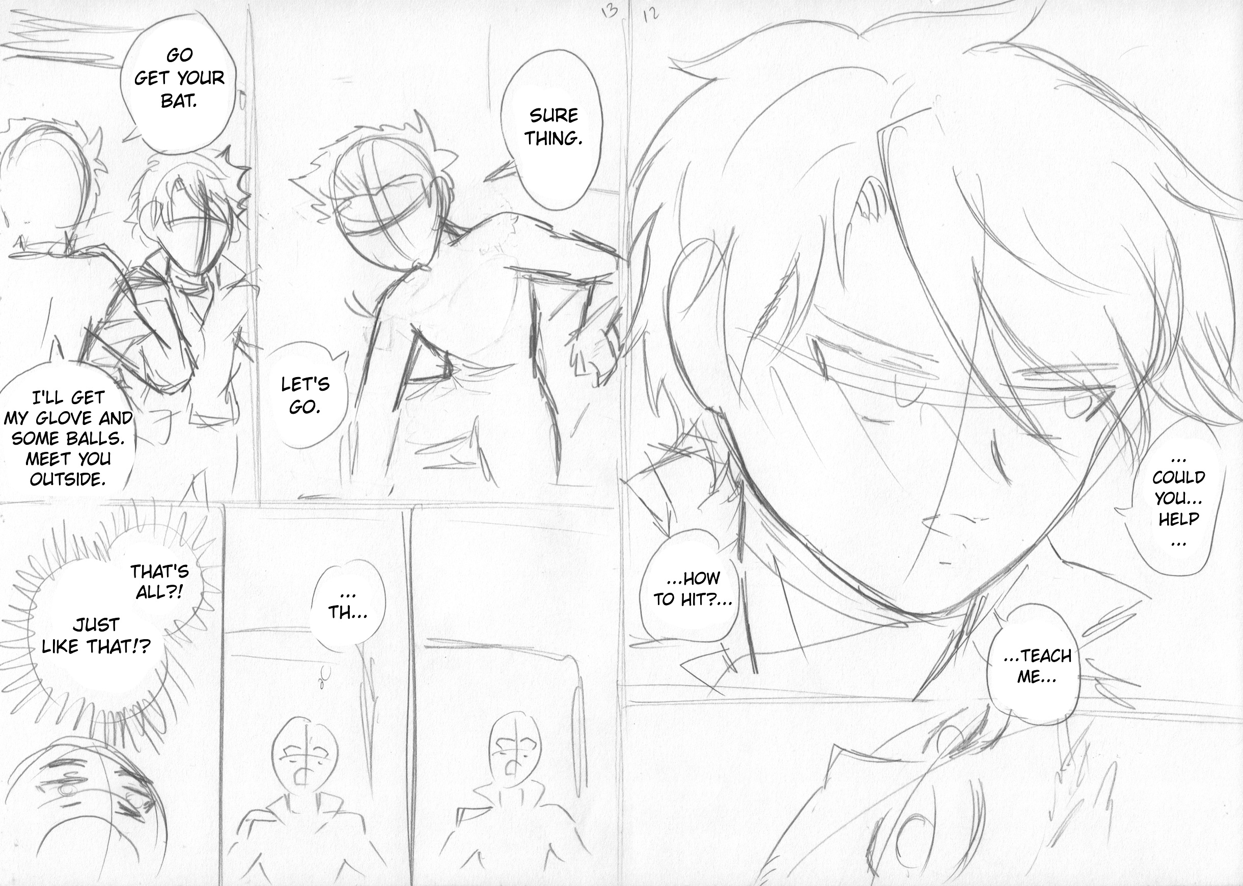 At-Bat' - Baseball Manga Storyboard (Pages 12-13) by LordGuyis on DeviantArt
