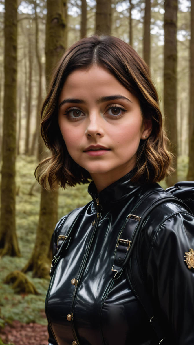 Jenna Coleman Wearing Black Latex Uniform by DrShepardsEmpire on DeviantArt