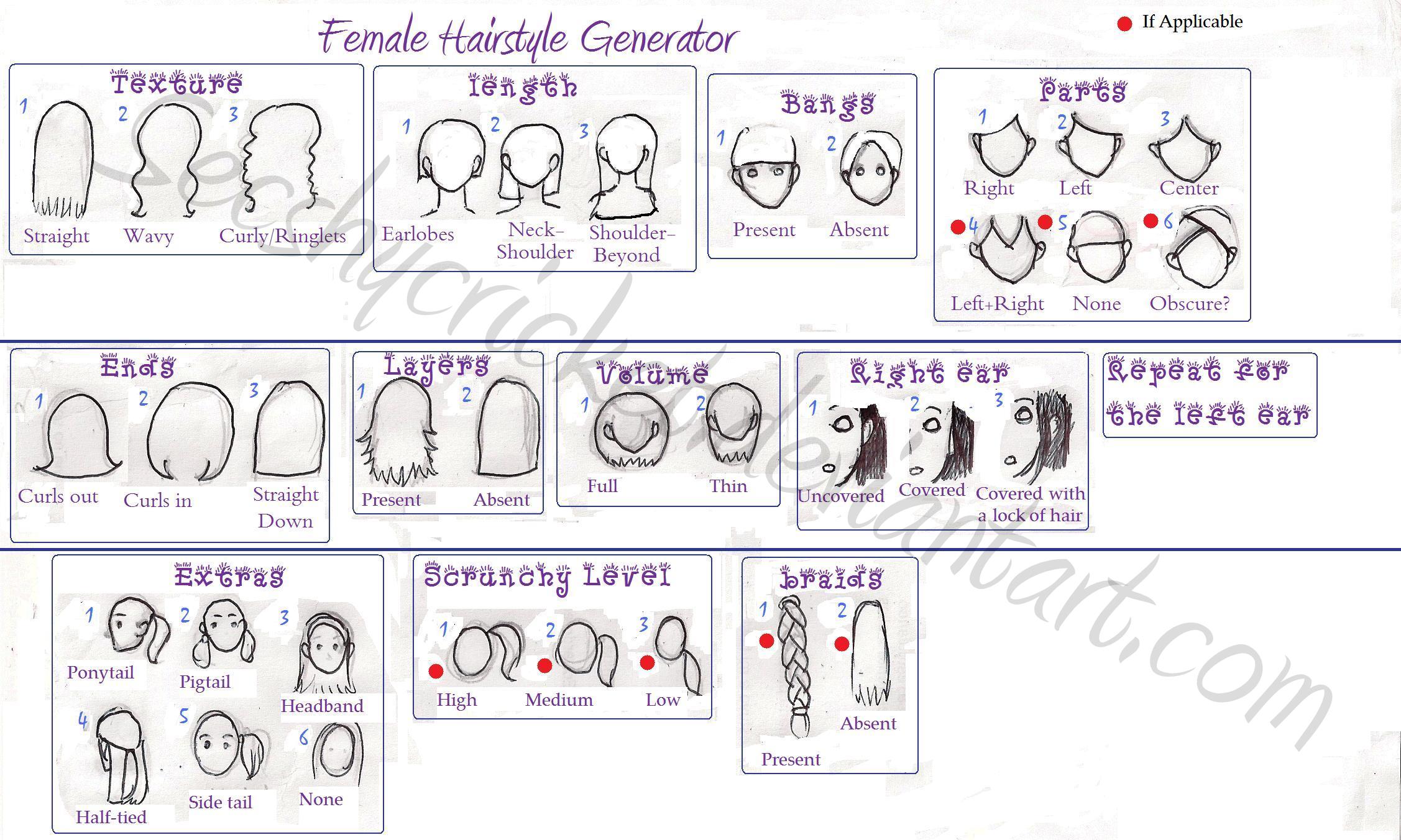 Hairstyle Generator Part 1 by Picklechippy on DeviantArt