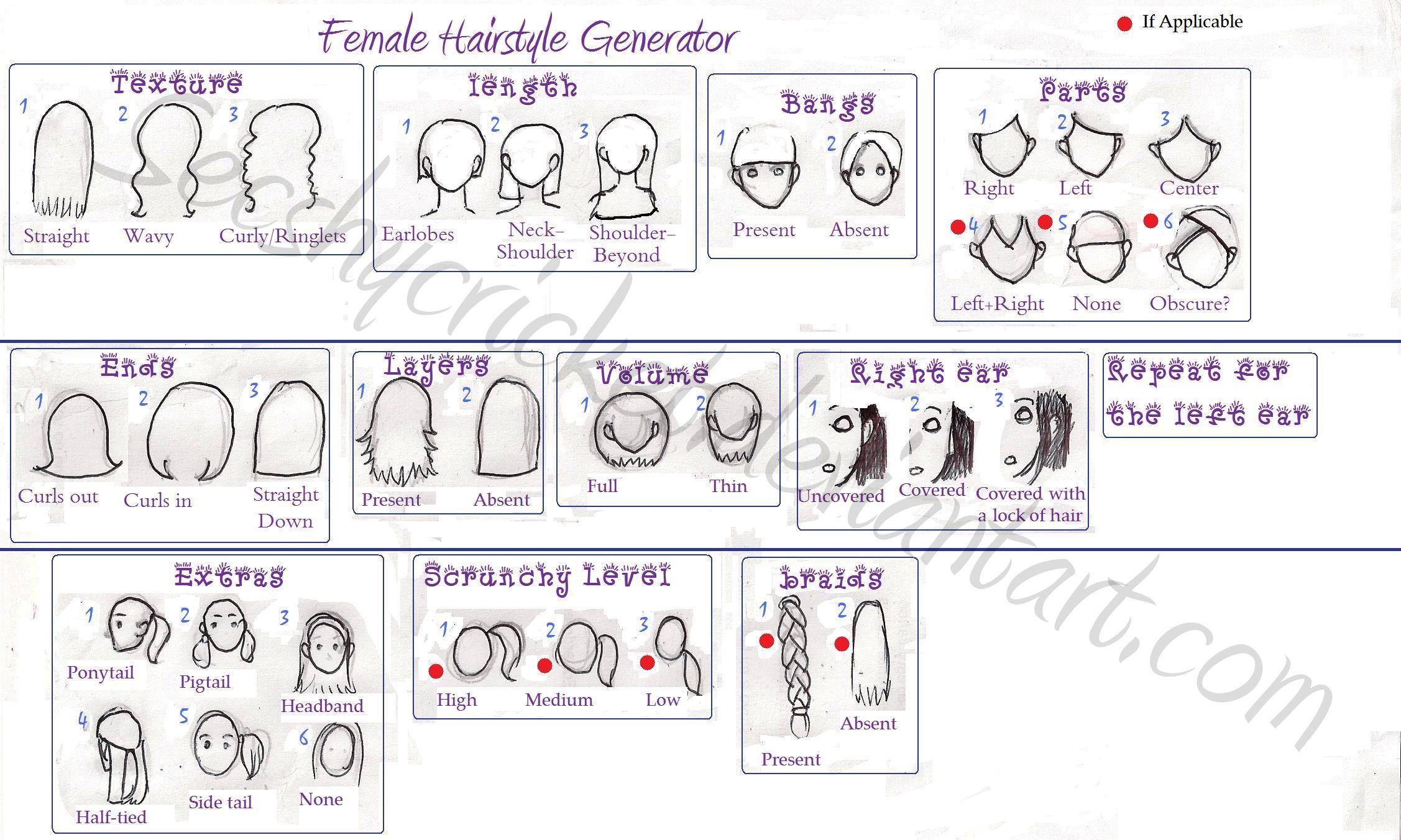Hairstyle Generator Part 1 by Picklechippy on DeviantArt Hairstyle Generator Part 1 by Picklechippy on DeviantArt