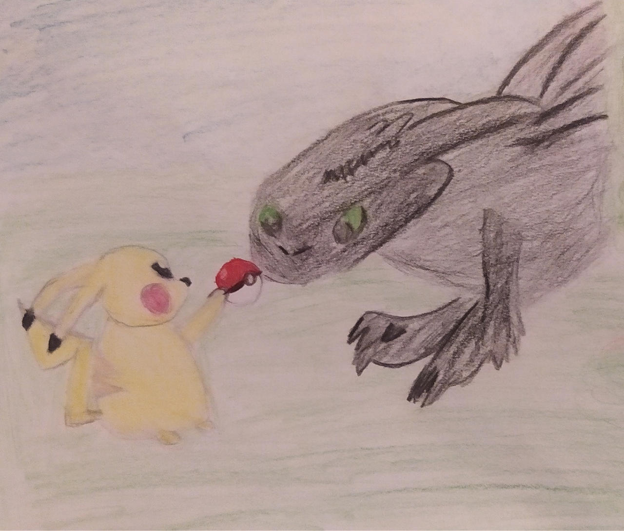 Toothless and Pikachu by Himiko134 on DeviantArt