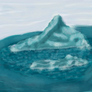 In the middle of iceberg