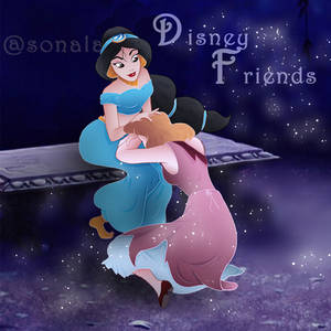 Disney friends: jasmine / cinderella