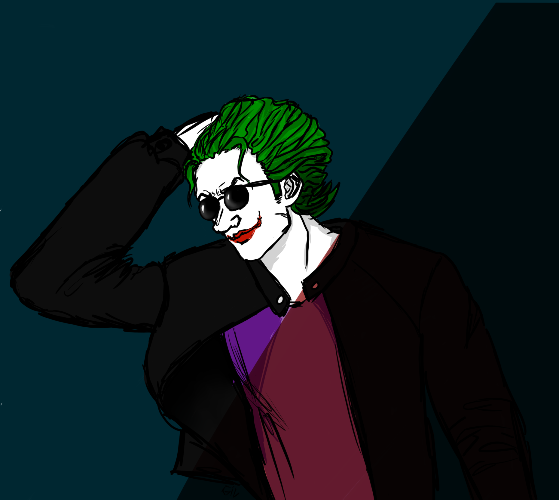 Joker with sunglasses