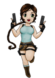 Lara Croft Chibi Commission (Kathulara)