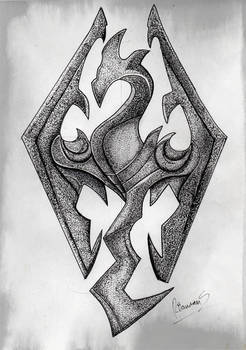 Skyrim Logo Drawing