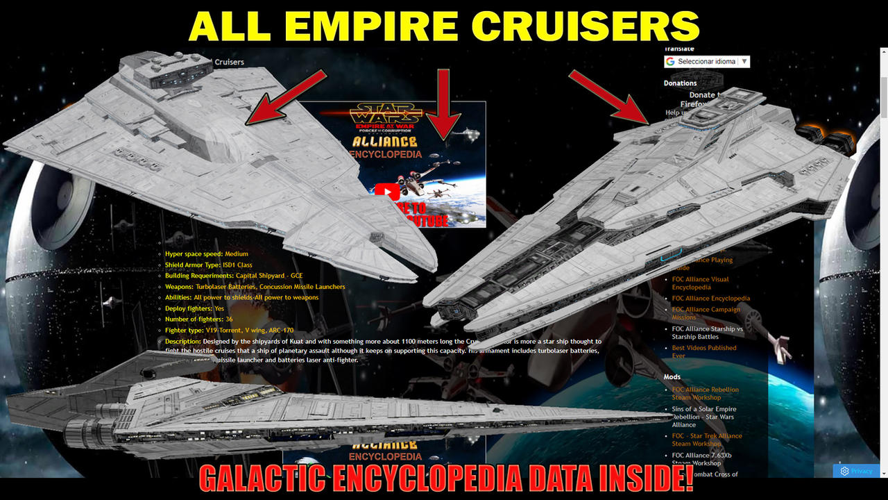 ALL CRUISERS of the Empire - Star Wars by NomadaFirefox on DeviantArt