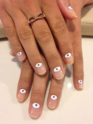 Evil Eye Nail Art by Wynn Nail Spa