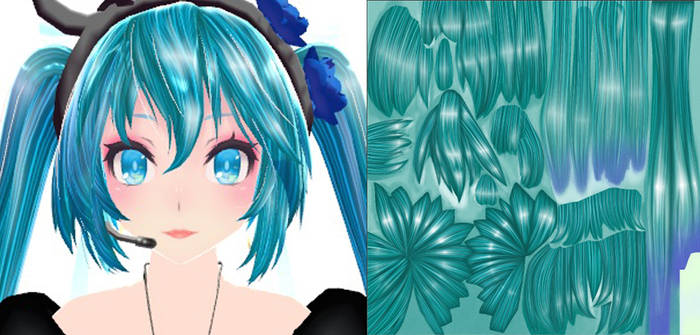 MMD hair MikuAp