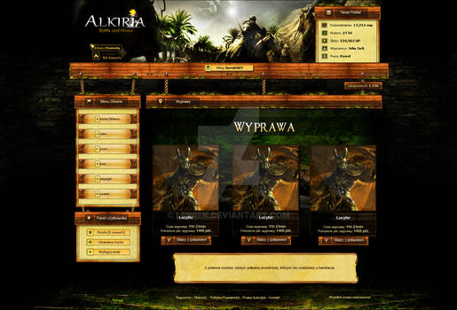 Webdesign / Alkiria RPG Game