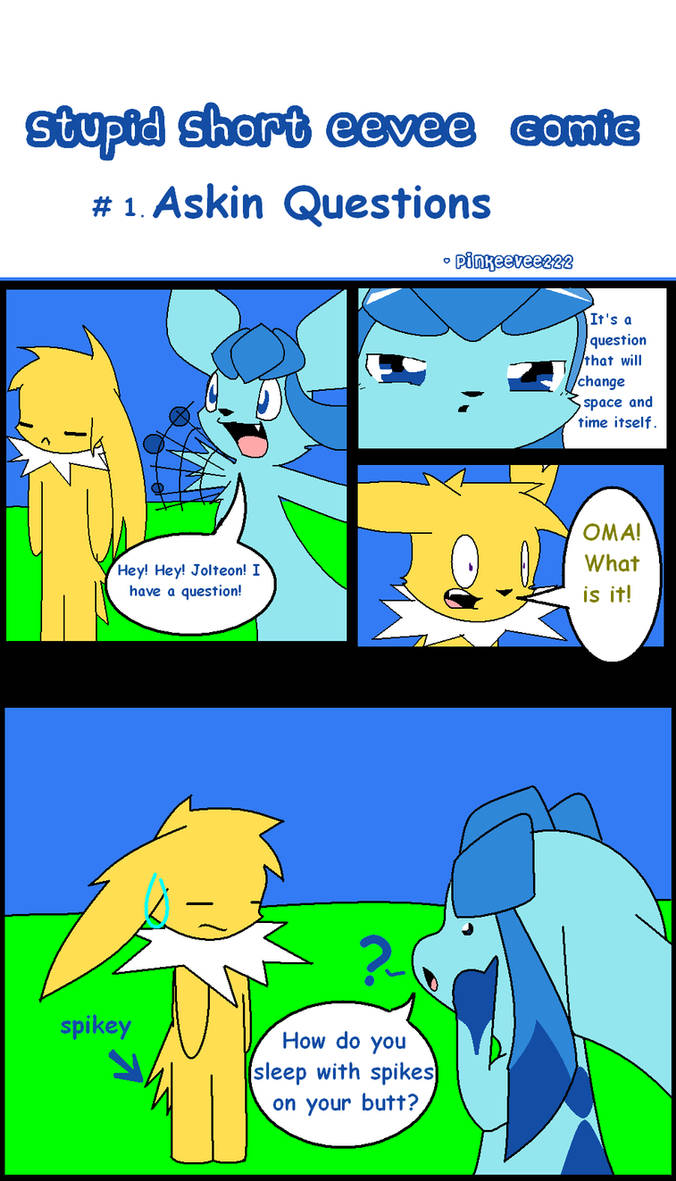 Stupid short eevee comic #1 by Scruffyeevee