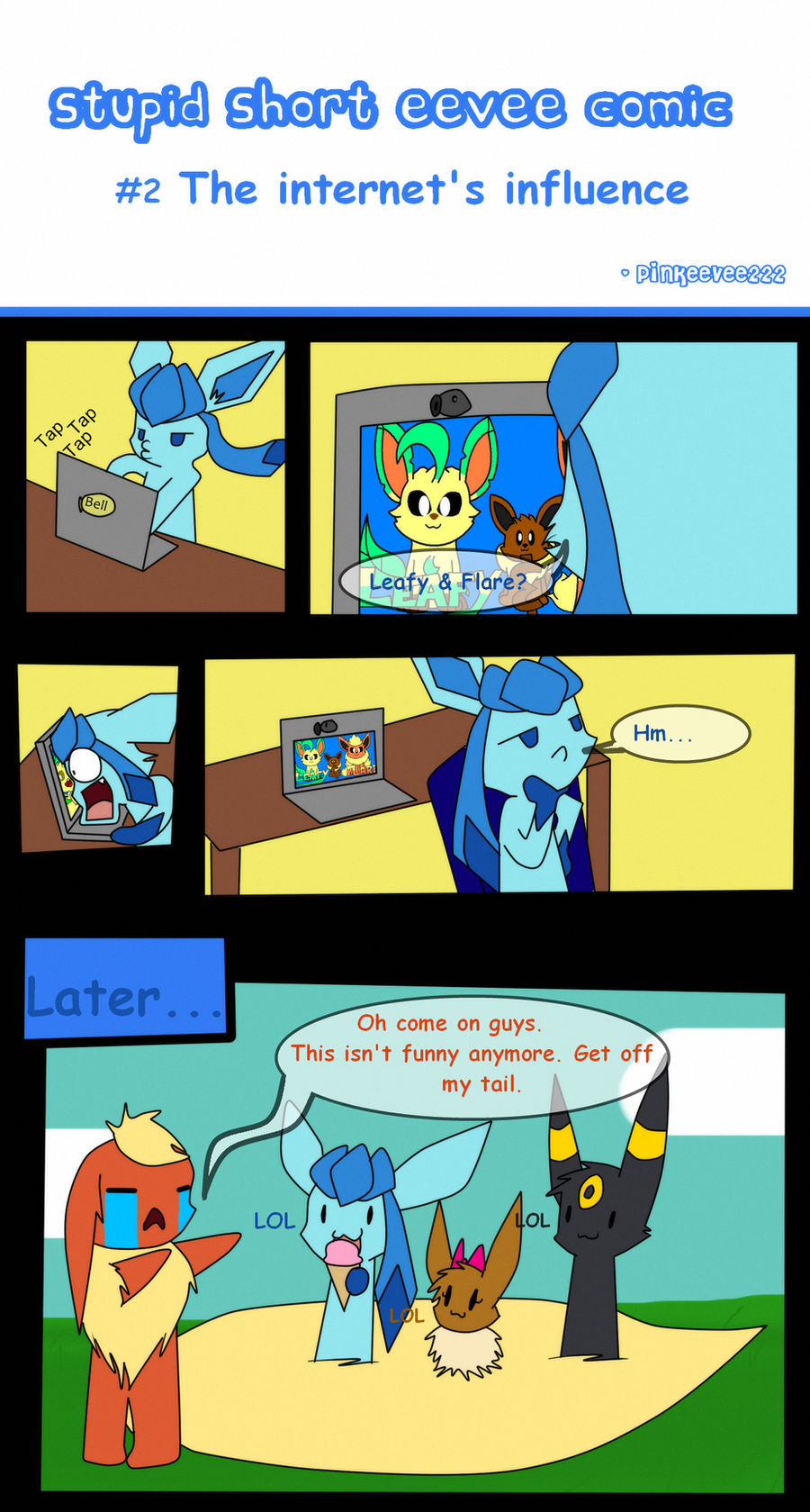 Stupid short eevee comic #2 by Scruffyeevee