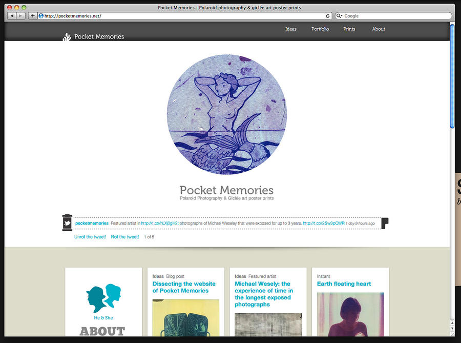 the new drupal website of pocketmemories by buhoazul