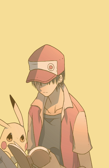 Red and pikachu colored