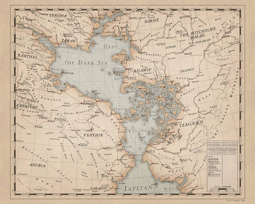 a Map of Venthir and Tzallrach  -  wip