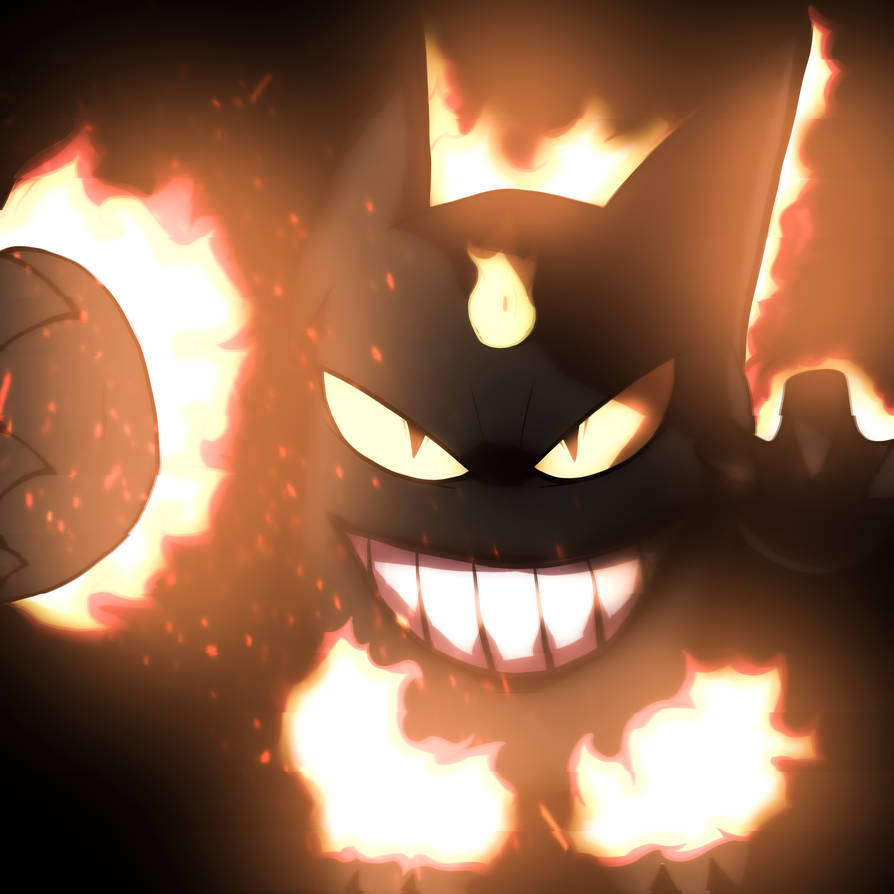 Fire Type Mega Gengar By Pianusiek On DeviantArt fire-type-mega-gengar-by-pianusiek-on-deviantart