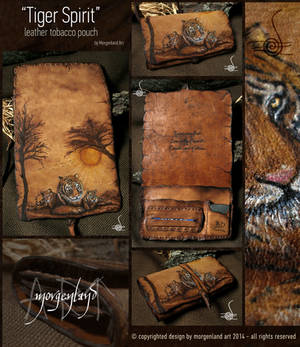 Tiger Spirit-leather tobacco pouch