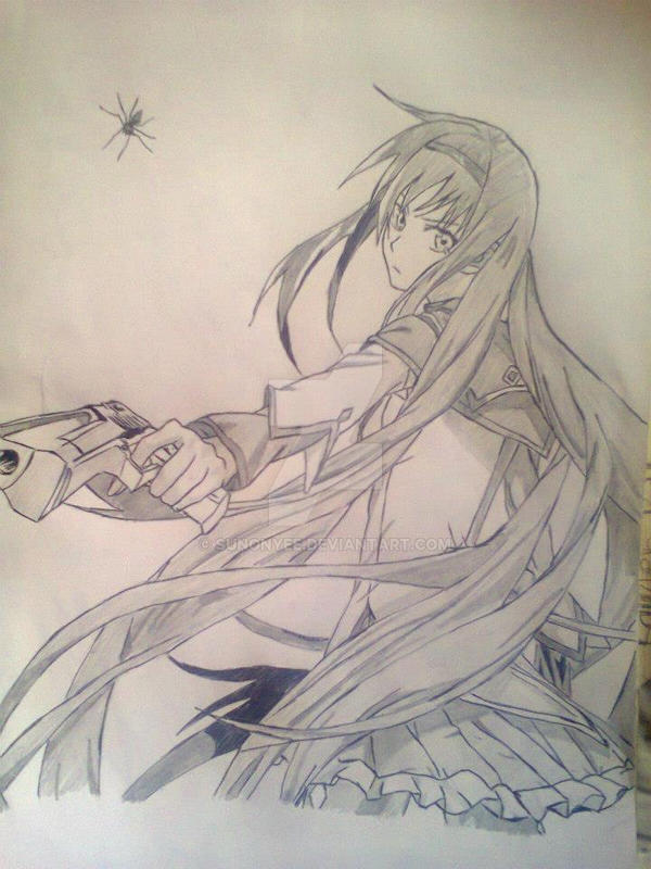 Drawing Of Anime School Girl Holding A Pistol By Sunonyee On Deviantart Drawing Of Anime School Girl Holding A Pistol By Sunonyee On Deviantart